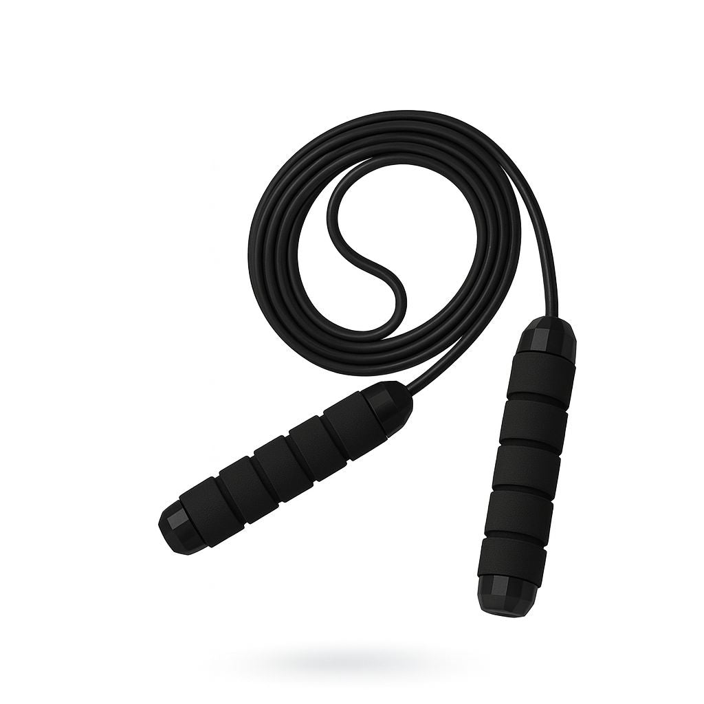 FLEXCRUS Cardio Jump Rope – Soft Foam Grip & High-Performance Cable (Black)