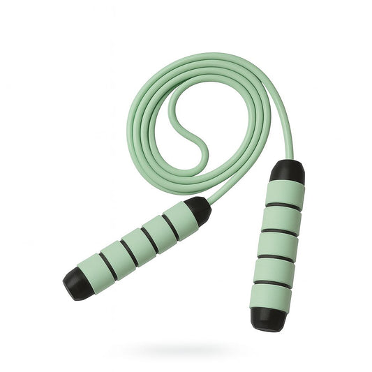 FLEXCRUS Cardio Jump Rope – Soft Foam Grip & High-Performance Cable (Light green)