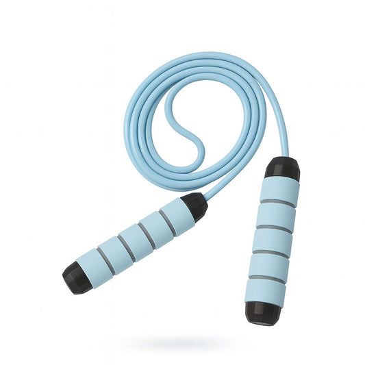 FLEXCRUS Cardio Jump Rope – Soft Foam Grip & High-Performance Cable (Light Blue)